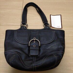 COACH Soho leather shoulder bag in black